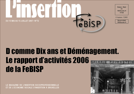 L'insertion 72D comme Dix et Déménagement. Le rapport d'activités 2006 de la FeBISP - Agrandir l'image